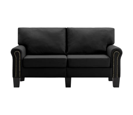 vidaXL 2-Sitzer-Sofa Schwarz Stoff