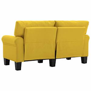 2místná pohovka žlutá textil - obrázek 4