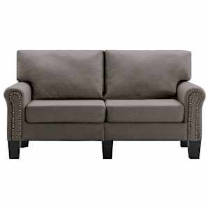 vidaXL 2-Sitzer-Sofa Taupe Stoff