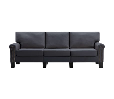 vidaXL 3-osobowa sofa, ciemnoszara, tapicerowana tkaniną