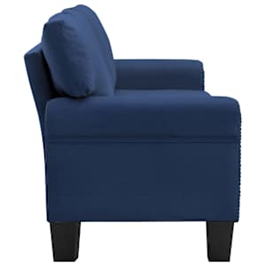 3místná pohovka modrá textil - obrázek 5