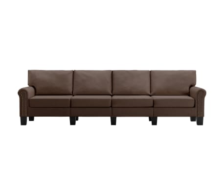 vidaXL 4-Sitzer-Sofa Braun Stoff