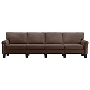 vidaXL 4-Sitzer-Sofa Braun Stoff