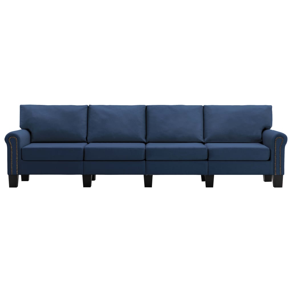 vidaXL 4-Sitzer-Sofa Blau Stoff