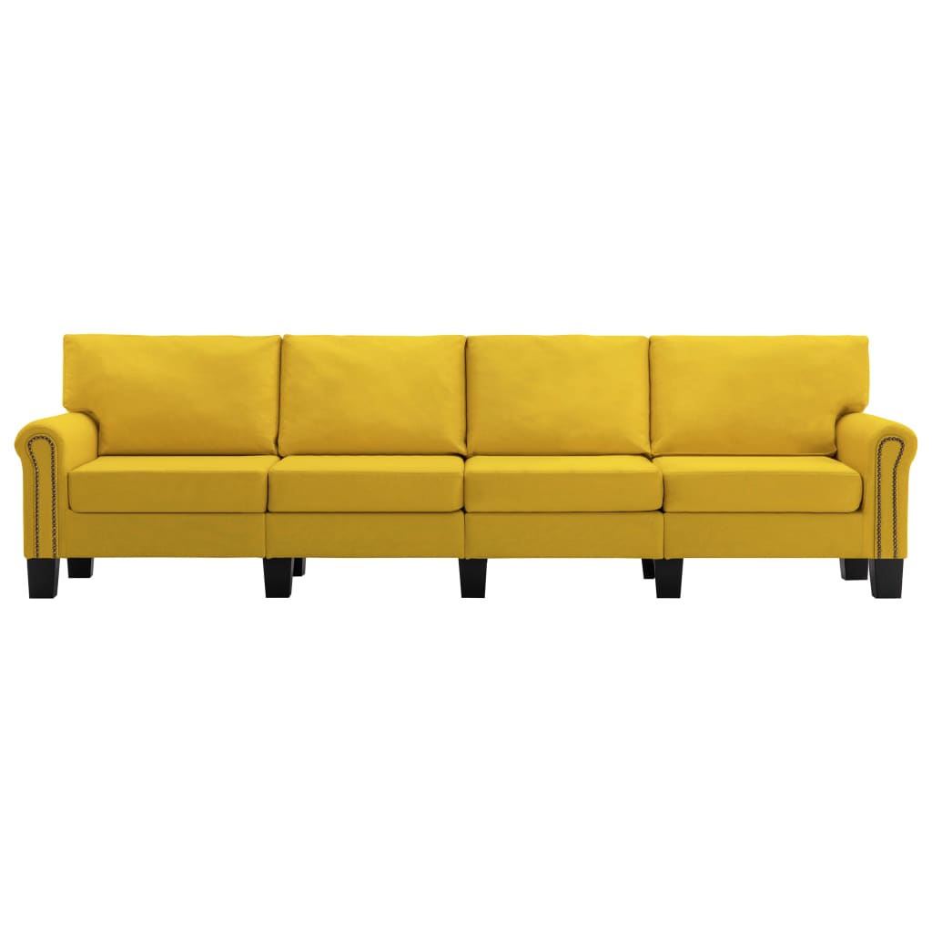vidaXL 4-Sitzer-Sofa Gelb Stoff