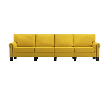 vidaXL 4-personers sofa stof gul