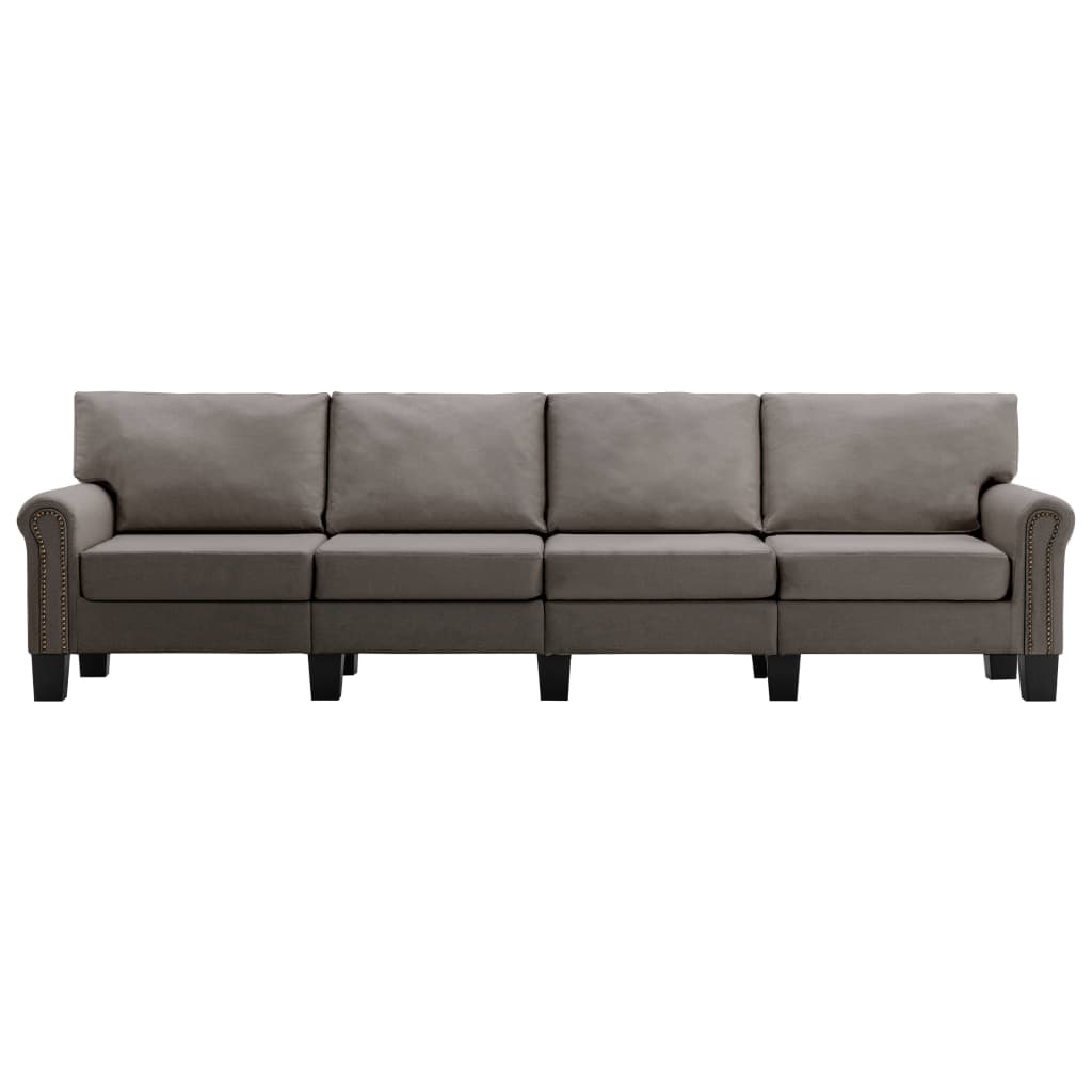 vidaXL Keturvietė sofa, taupe spalvos, audinys