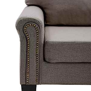 4místná pohovka taupe textil - obrázek 6