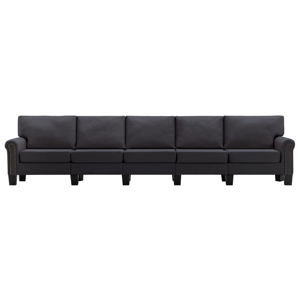 vidaXL 5-osobowa sofa, ciemnoszara, tapicerowana tkaniną