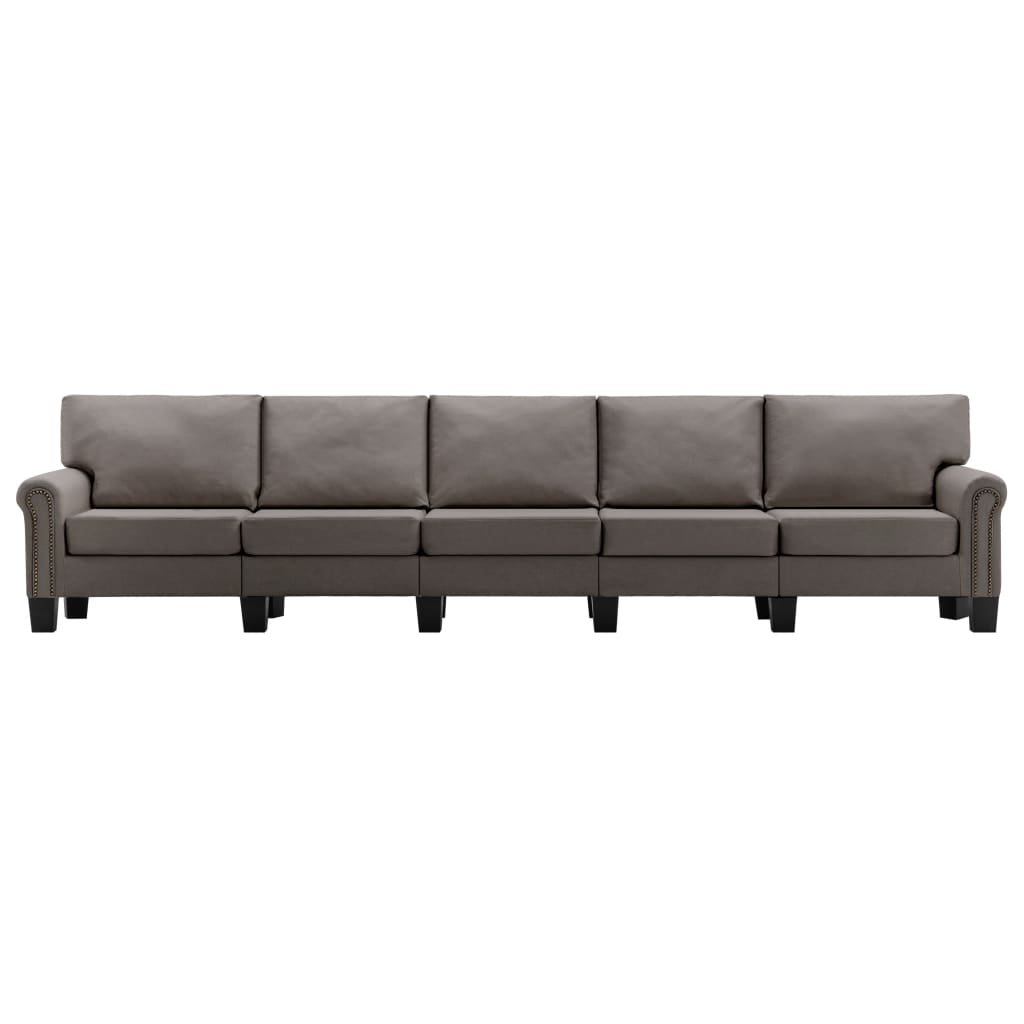 vidaXL 5-Sitzer-Sofa Taupe Stoff