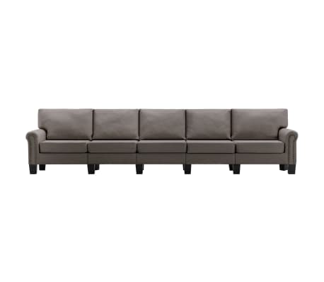 vidaXL 5-osobowa sofa, taupe, tapicerowana tkaniną