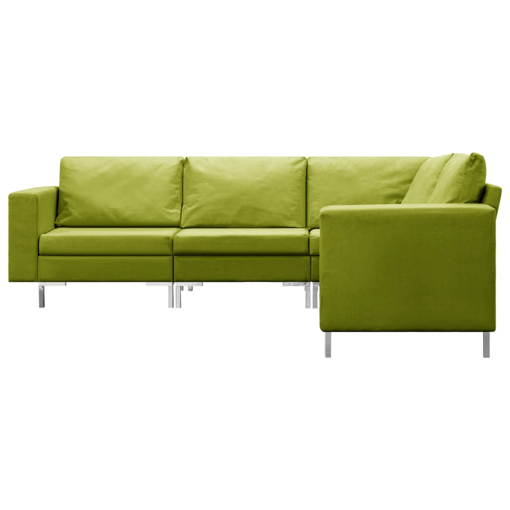 vidaXL 5-dijelni set sofa od tkanine zeleni