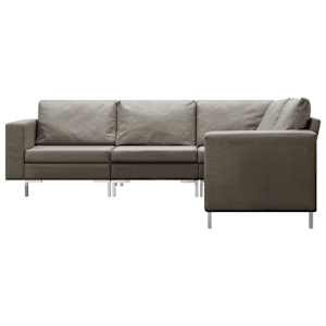 vidaXL Sofos komplektas, 5 dalių, taupe spalvos, audinys