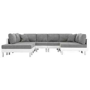 vidaXL Modulinė sofa, baltos spalvos, dirbtinė oda