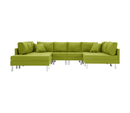 vidaXL Modularna sofa od tkanine zelena