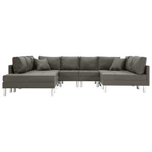 vidaXL Modulinė sofa, taupe spalvos, audinys