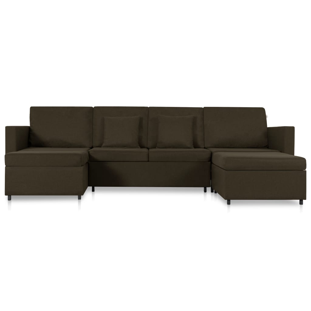 vidaXL 4-osobowa sofa rozkładana, obita tkaniną, kolor taupe