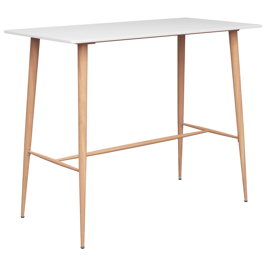 Barový stůl bílý 120 x 60 x 105 cm