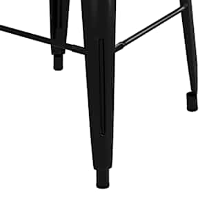 Barové stoličky stohovatelné 2 ks černé kov - obrázek 6