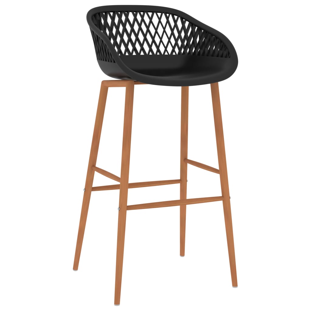 vidaXL Barstoelen 2 st zwart afbeelding