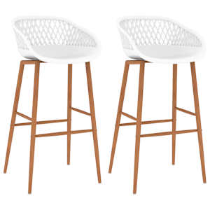 Barski stoli 2 kosa beli