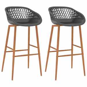 Barski stoli 2 kosa sivi