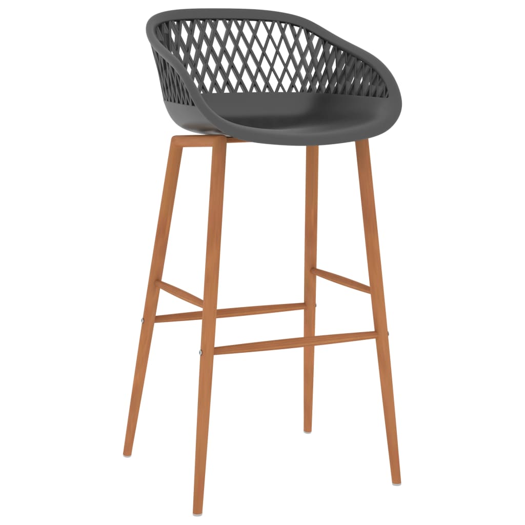 vidaXL Barstoelen 2 st grijs