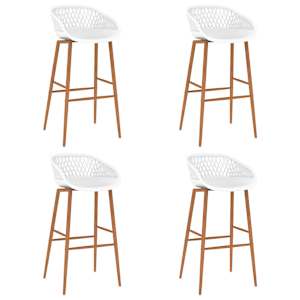 Barski stolčki 4 kosi beli