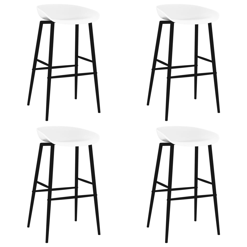 Barové židle 4 ks bílé