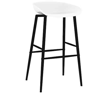 vidaXL Barstoler 4 stk hvit