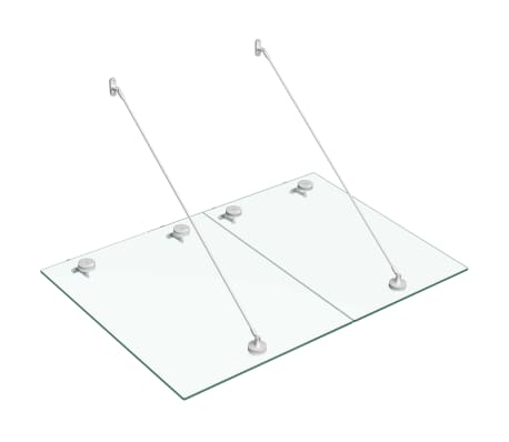 Vidaxl Vsg Safety Glass Canopy Front Door 135x90 Cm Stainless