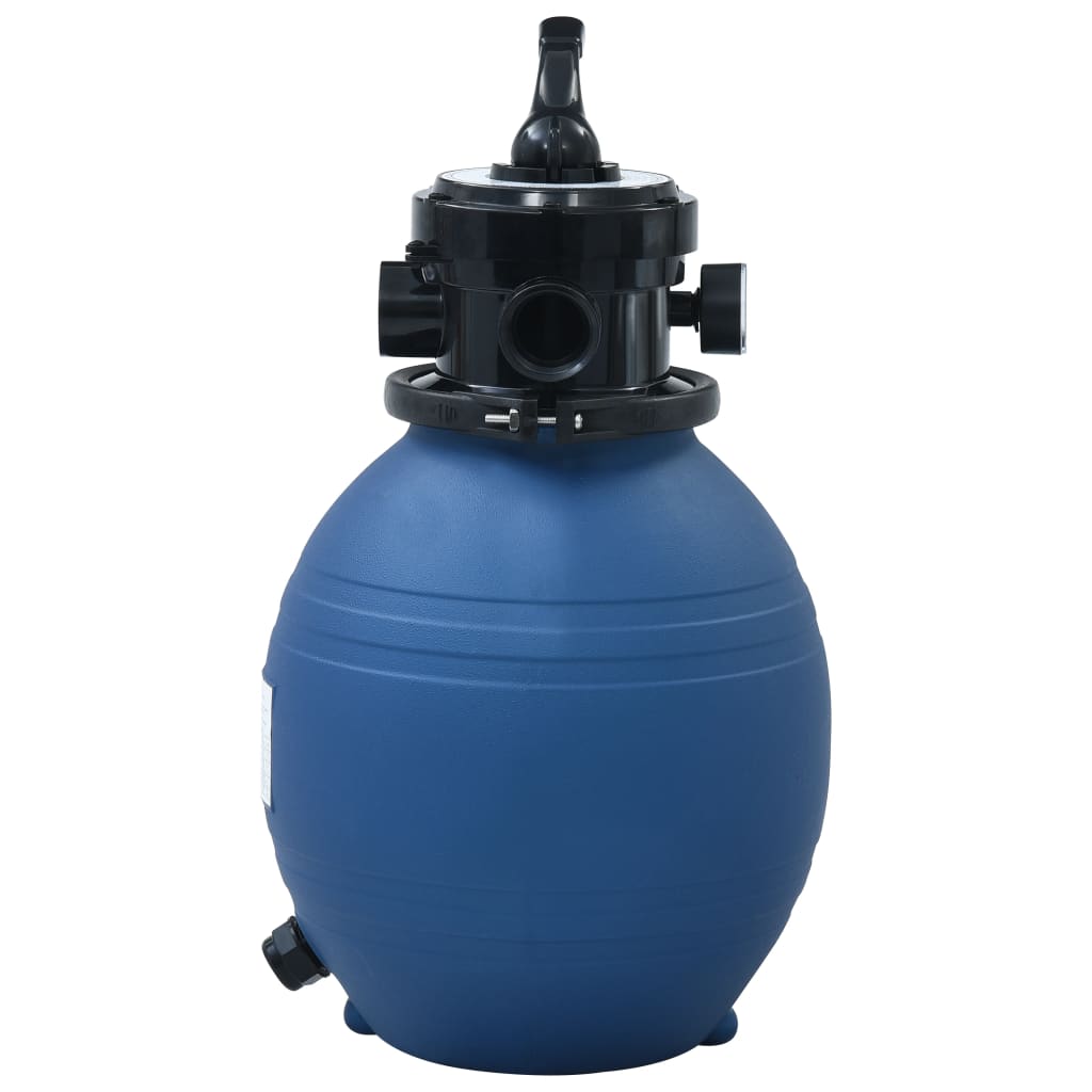 Filtru cu nisip pentru piscină supapă 4 poziții albastru 300 mm