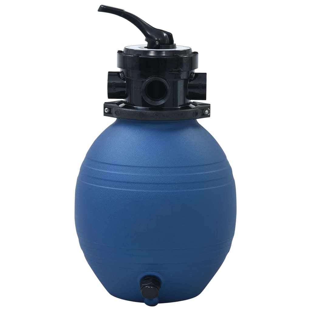 vidaXL Pool Sand Filter with 4 Position Valve Blue 11.8"