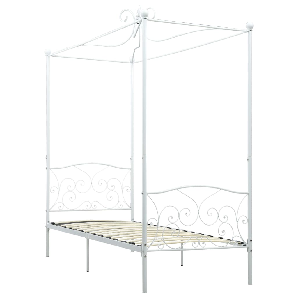 

vidaXL Hemelbedframe metaal wit 100x200 cm