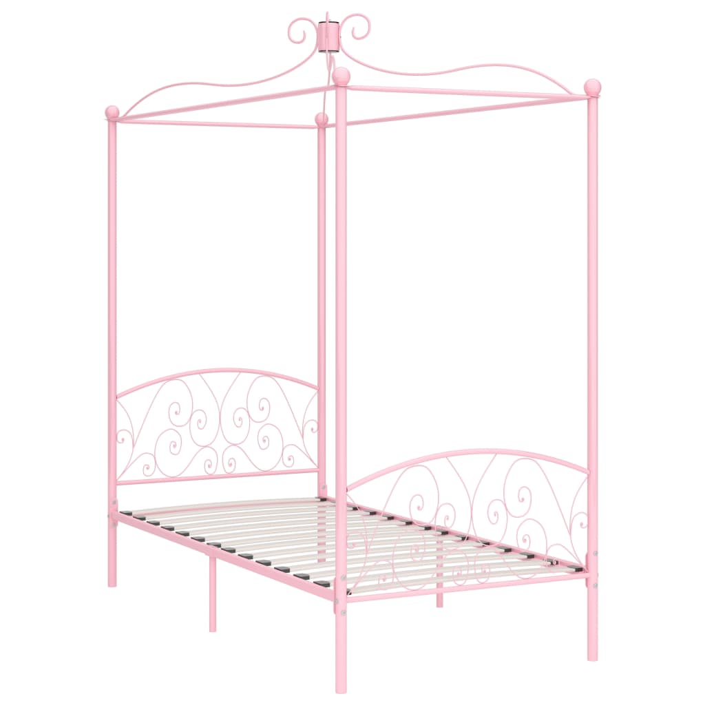 

vidaXL Hemelbedframe metaal roze 100x200 cm