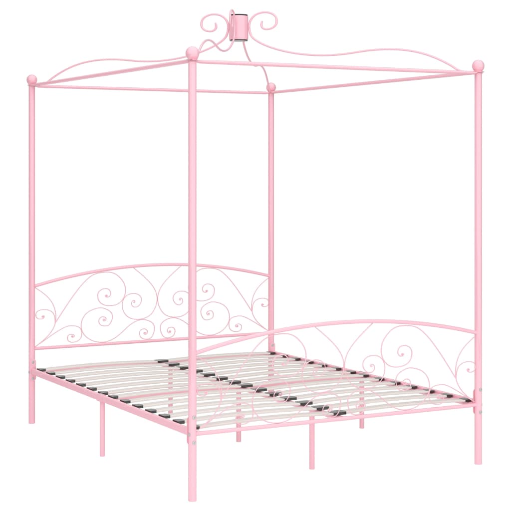 

vidaXL Hemelbedframe metaal roze 180x200 cm