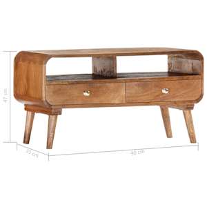 TV stolek 90 x 35 x 47 cm masivní mangovníkové dřevo - obrázek 6