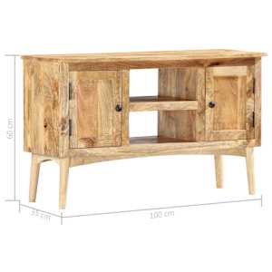 Příborník 100 x 35 x 60 cm masivní mangovníkové dřevo - obrázek 6