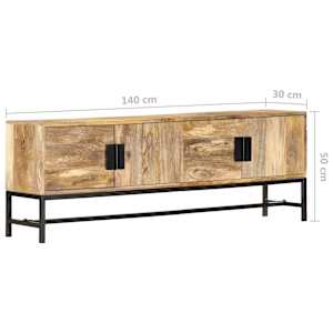 TV stolek 140 x 30 x 50 cm masivní mangovníkové dřevo - obrázek 9