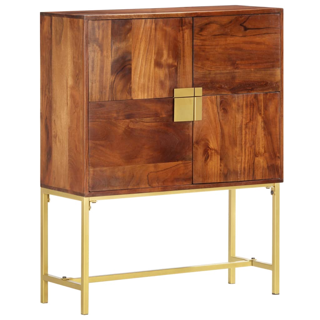 Hoge kast 80x30x100 cm massief acaciahout image 13