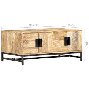 Konferenční stolek 90 x 55 x 40 masivní mangovníkové dřevo - obrázek 9