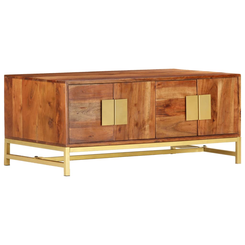 

vidaXL Coffee Table 35.4"x21.7"x15.7" Solid Acacia Wood