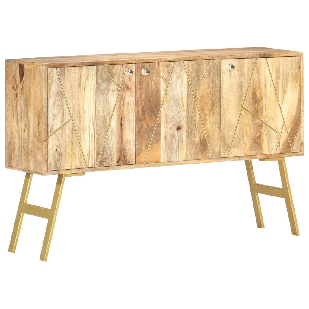 vidaXL Sideboard 118x30x75 cm Massivholz Mango