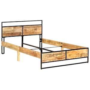 vidaXL Lovos rėmas, 120x200cm, neapdorotos mango medienos masyvas
