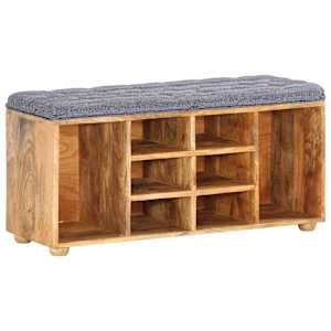 Lavice do předsíně 100 x 35 x 47 cm masivní mangovníkové dřevo - obrázek 8