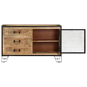Příborník 100 x 31 x 60 cm masivní hrubé mangovníkové dřevo - obrázek 3