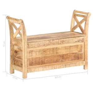 Lavice do předsíně 103 x 33 x 72 cm masivní mangovníkové dřevo - obrázek 7