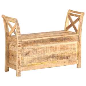 Lavice do předsíně 103 x 33 x 72 cm masivní mangovníkové dřevo - obrázek 8