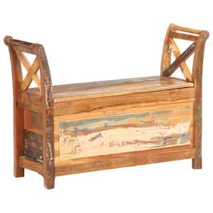 Lavice do předsíně 103 x 33 x 72 cm masivní recyklované dřevo - obrázek 11