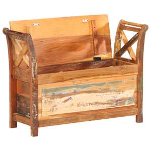Lavice do předsíně 103 x 33 x 72 cm masivní recyklované dřevo - obrázek 4
